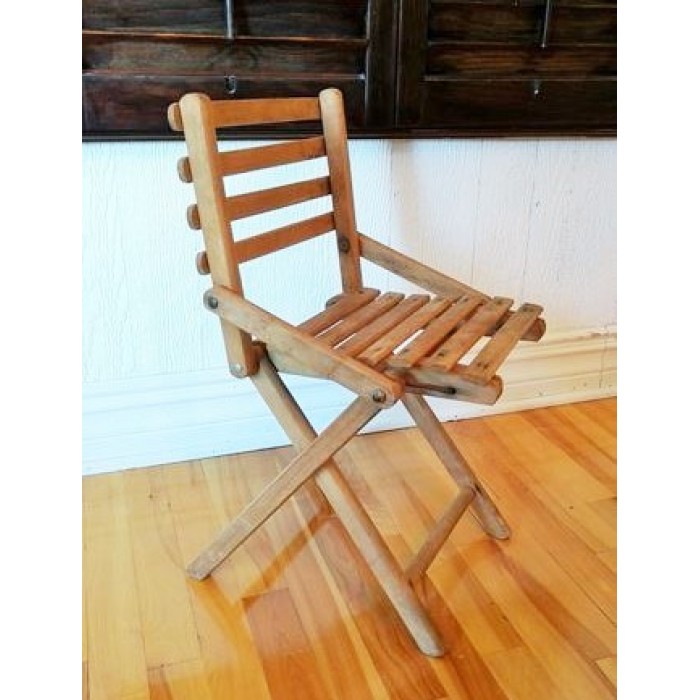 Chaise pliante en bois pour enfant